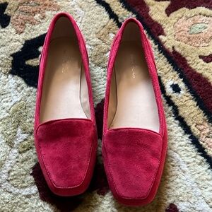 NWOT Bandolino Red Suede Flats Size 7M